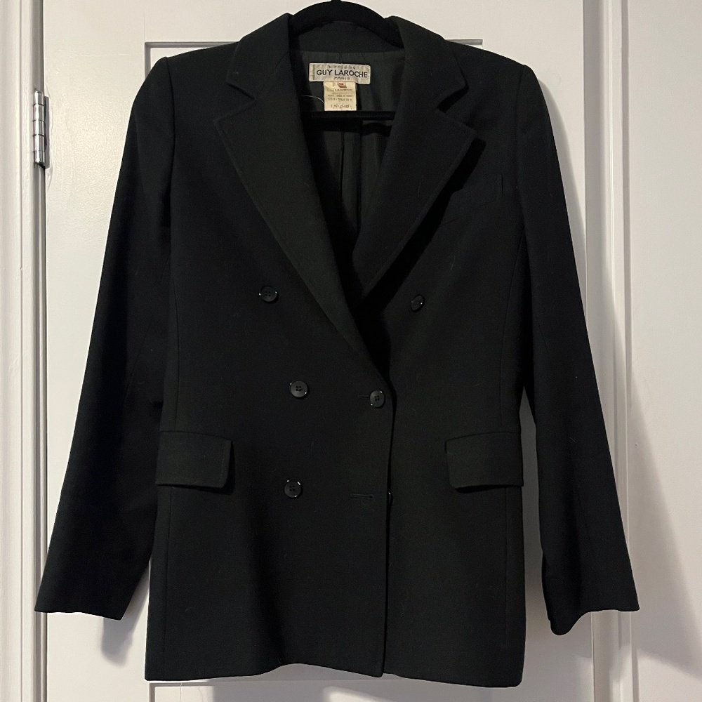 Vintage Wool Guy Laroche Double-Breasted Jacket